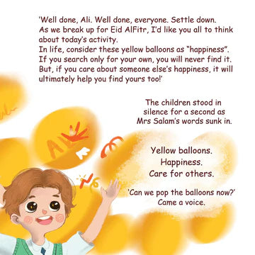 Big Yellow Balloons (The Eid AlFitr Surprise) - Story Book (Um Aimen Books)